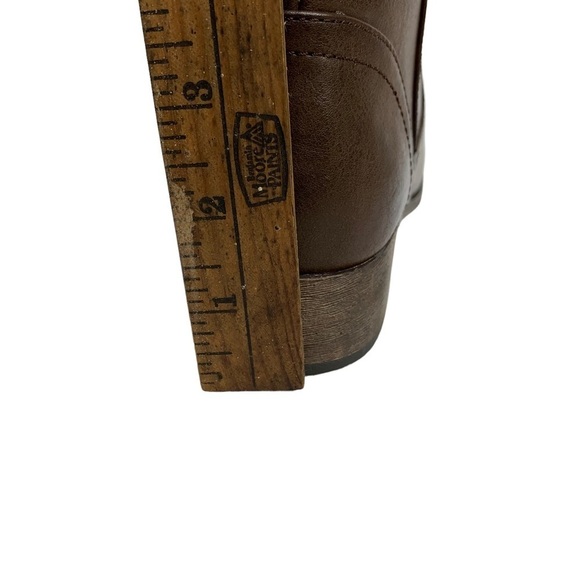 The Buckle Dante Distressed Brown Vegan Leather Knee Boots Size 6 New with Tags - Picture 9 of 11